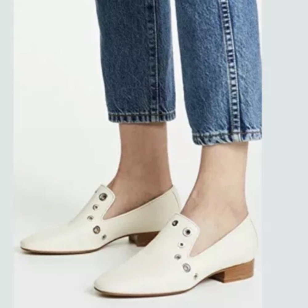 RAG & BONE “Tate” Grommet Detail Leather Loafer: Sz 6.5